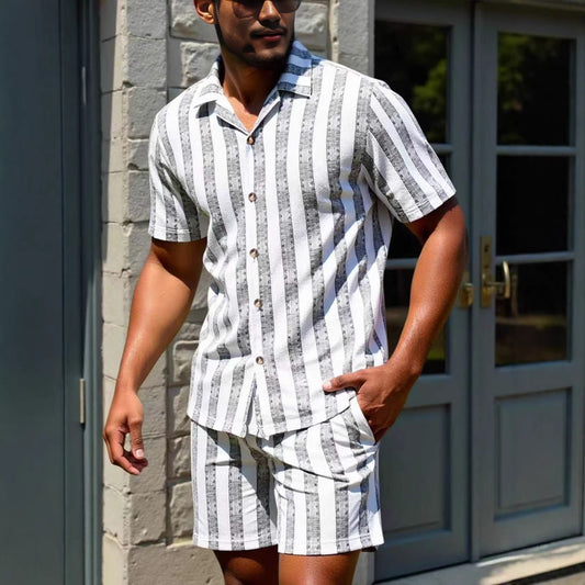 Ensemble Estival – Chemise &amp; Short Blanc