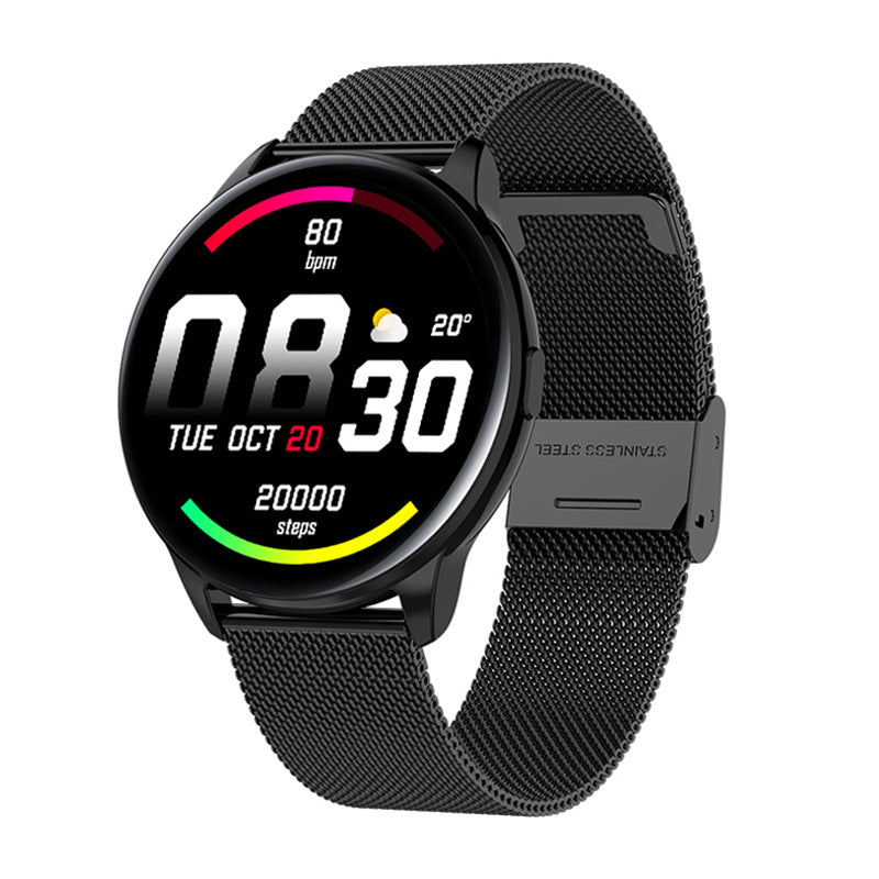 Montre connectée Y90 : GPS, suivi de la tension artérielle, santé et sport.