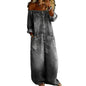 Single-breasted Off-shoulder Washed Faux Denim Jumpsuit