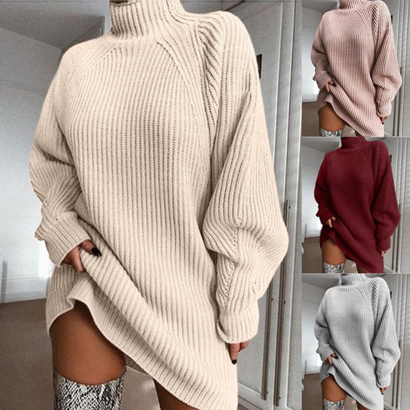 Robe Pull à Col Roule - collection Horizon