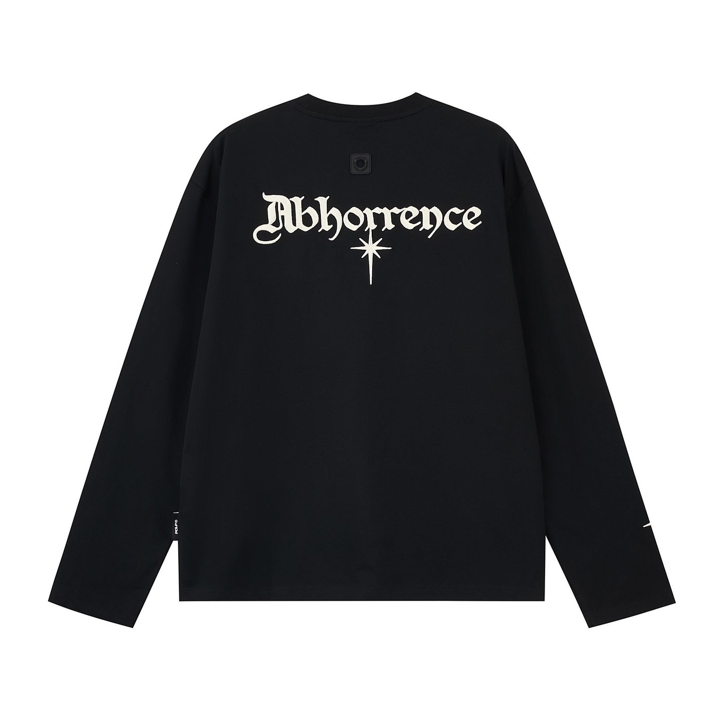 T-shirt à manches longues pour homme de style haut de gamme américain avec broderie lettrage.