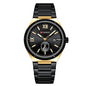 Mens Calendar Waterproof Multi-Function Two-Hand Semi-Quartz Watch
