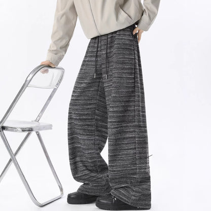 Retro Striped Straight-leg Wide-leg Pants Loose Casual Pants