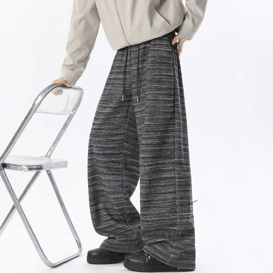 Retro Striped Straight-leg Wide-leg Pants Loose Casual Pants