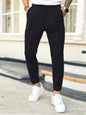 Men's Solid-Colored Slim-Fit Business Trousers