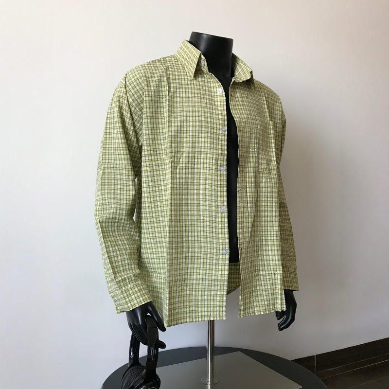 Men's Slim-Fit Long-Sleeve Shirt With Linear Print