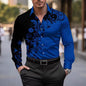 Men's Patterned Printed Slim-Fit Shirt