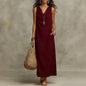 Robe sans manches ample, élégante et stylée à col en V