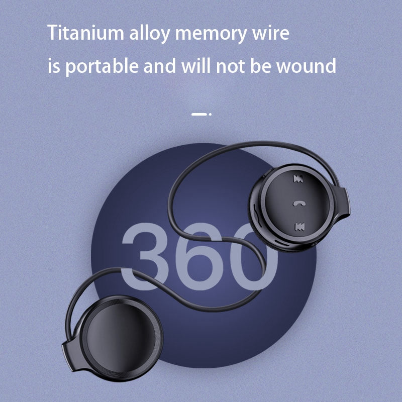 Casque Bluetooth à conduction osseuse : écouteurs mains libres pour appels et musique.