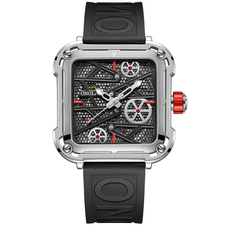 Fashion Mens Watch ONOLA Hollow Full Automatic Luxury Watches Men  Montre de luxe ONOLA pour homme : design squelette ajouré, mouvement entièrement automatique et style élégant