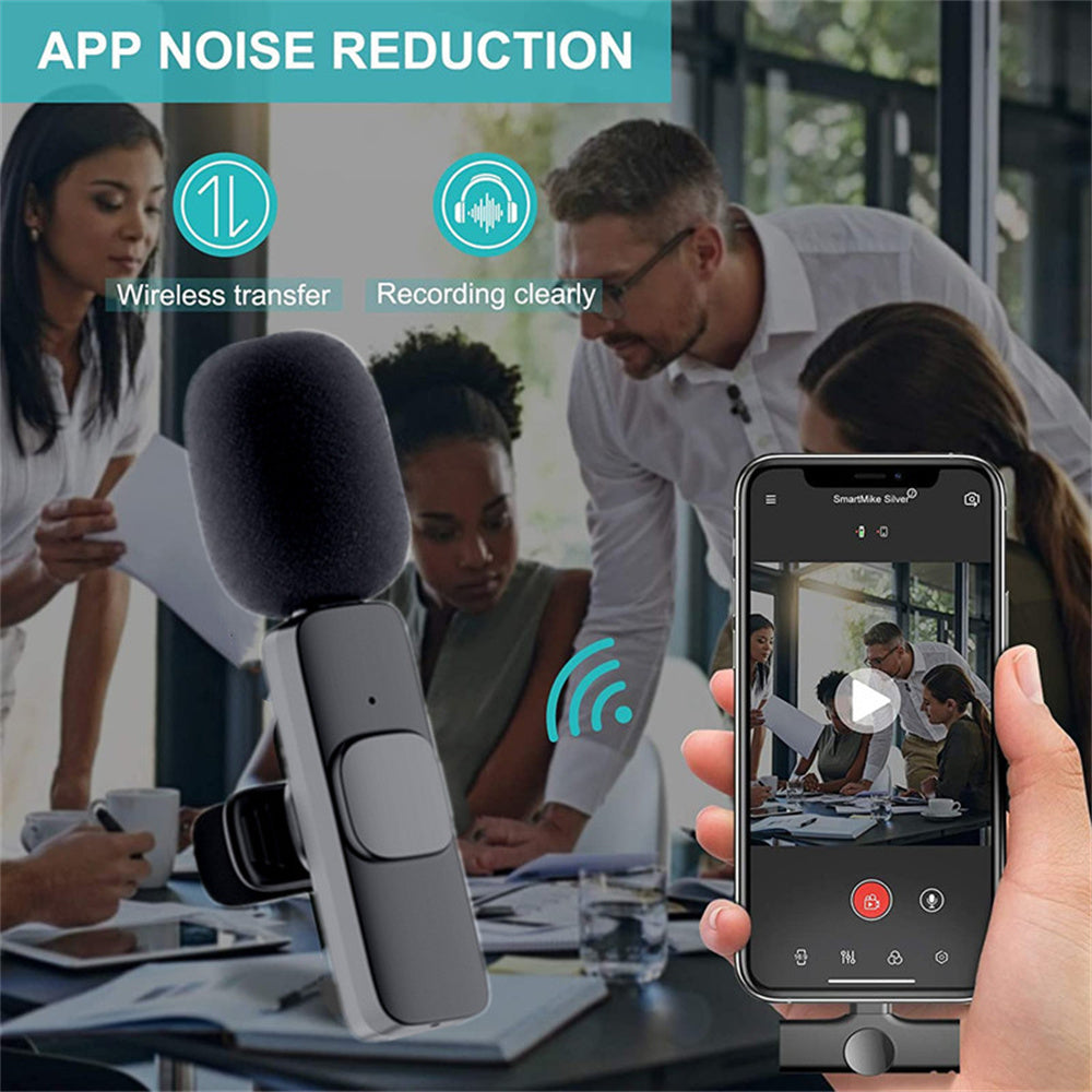 Microphone cravate sans fil : mini micro portable pour enregistrement audio et vidéo, compatible iPhone et Android. Batterie longue durée, idéal pour le direct (Live), le jeu vidéo et les créateurs de contenu.