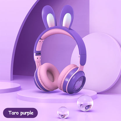 Casque sans fil avec oreilles de lapin : lumineux, extensible et avec micro intégré.