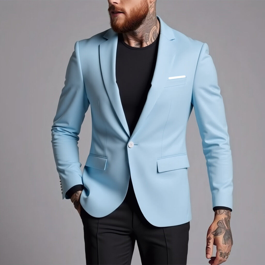 Men's Fashionable Casual Korean-Style Slim-Fit Jacket
