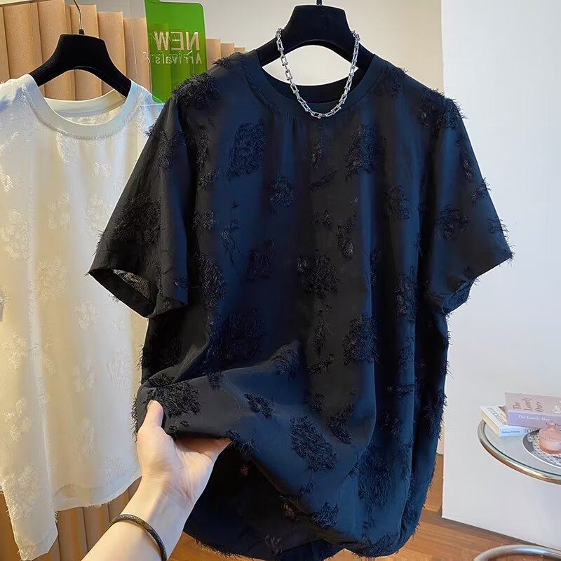 Summer Fashion Mens Breathable High-End Crew-Neck Top
