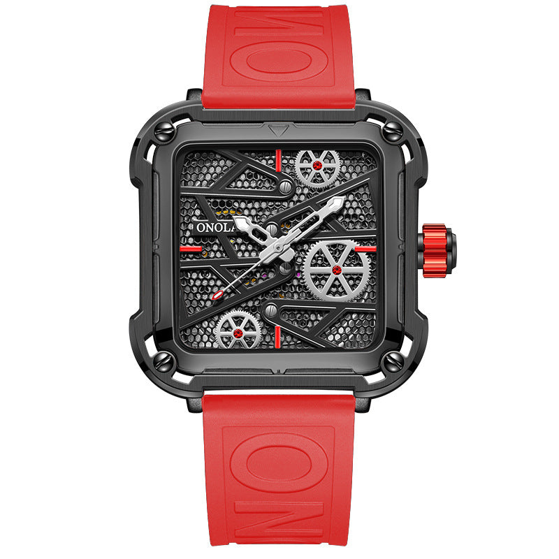 Fashion Mens Watch ONOLA Hollow Full Automatic Luxury Watches Men  Montre de luxe ONOLA pour homme : design squelette ajouré, mouvement entièrement automatique et style élégant