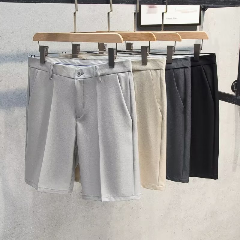 Men's Straight-Leg Plus-Size Business Suit Shorts