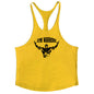 Muscle Man Fitness Training Outfit Pure Cotton Tank Top With Thin Shoulder Straps