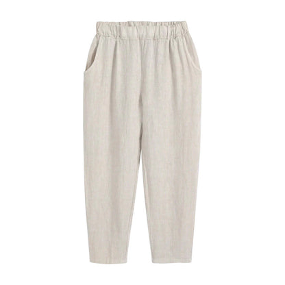 Plus-size Womens Casual Pants With Wrinkle-resistant Treatment