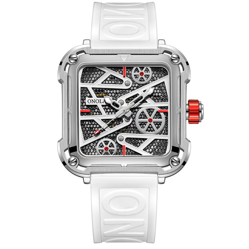 Fashion Mens Watch ONOLA Hollow Full Automatic Luxury Watches Men  Montre de luxe ONOLA pour homme : design squelette ajouré, mouvement entièrement automatique et style élégant