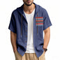 Linen Mens Short-sleeve Lightweight Loose-fitting Hooded T-shirt