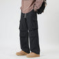 Summer Ice Silk Trousers Multi-Pocket Loose Straight-Cut Casual Sports Pants For Men