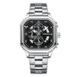 Waterproof Square Couples Multifunctional Calendar Steel-Strap Fashion Watch
