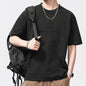 T-shirt à manches longues pour homme de style haut de gamme américain avec broderie lettrage.