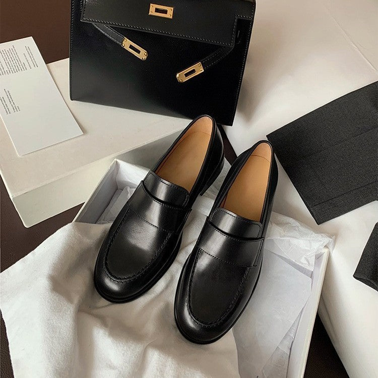 Chaussures plates décontractées pour femme, style britannique rétro.