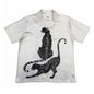 Retro Satin Cuban Collar Mens Short-Sleeve Shirt