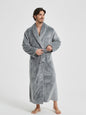 European And American-style Flannel Men's House Robe