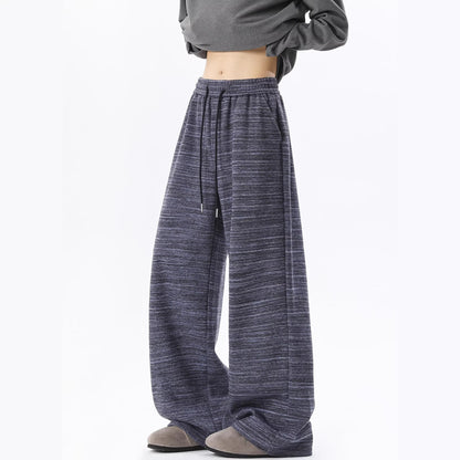 Retro Striped Straight-leg Wide-leg Pants Loose Casual Pants