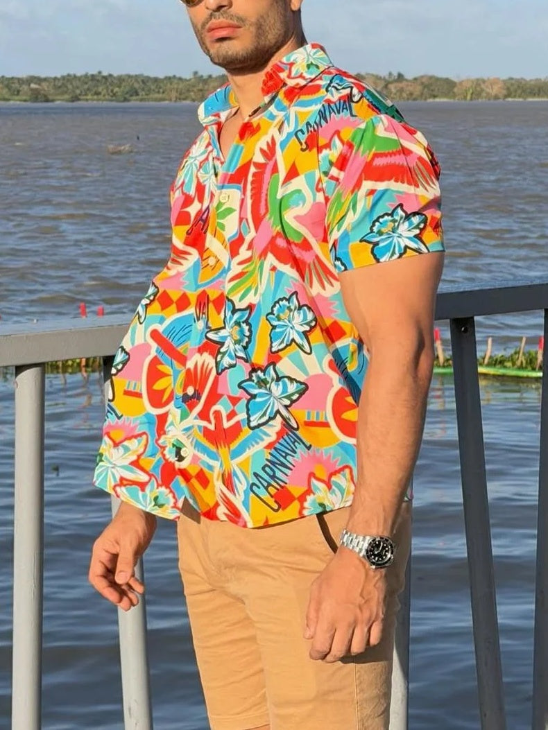 Chemise Décontractée à Motif Floral