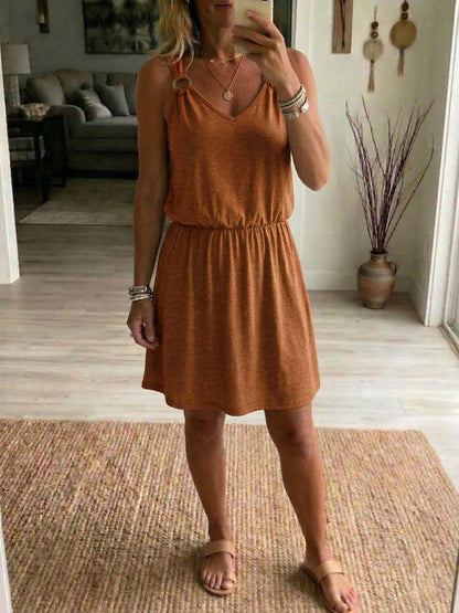 Robe "Silk Breeze" Col V & Style Décontracté