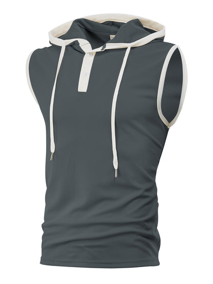 Men's Sleeveless Hooded Sports Vest