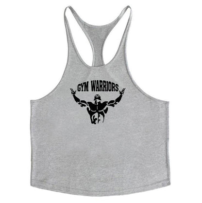 Muscle Man Fitness Training Outfit Pure Cotton Tank Top With Thin Shoulder Straps