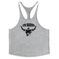 Muscle Man Fitness Training Outfit Pure Cotton Tank Top With Thin Shoulder Straps