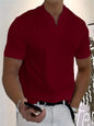 Men's Athletic T-Shirt Elastic Cotton Short-Sleeve Summer