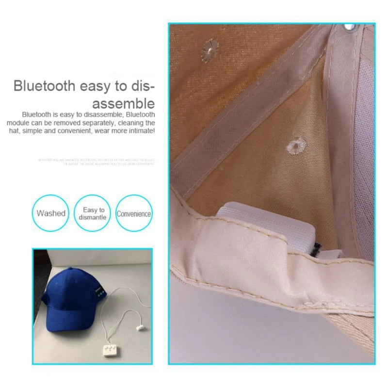 Fashion Bluetooth 5.0 Headphones Headset Baseball Cap Wireless Summer Hats With Stereo Earphone Mic Outdoor Hands-free Earbuds