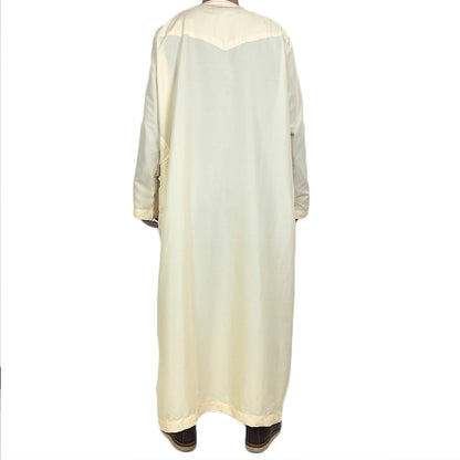 New Muslim Men Long Sleeve Pullover Dress Abaya Daffah Jubba Thobe Pakistan Saudi Arab Kaftan Islam Clothing Prayer Robe Afghan