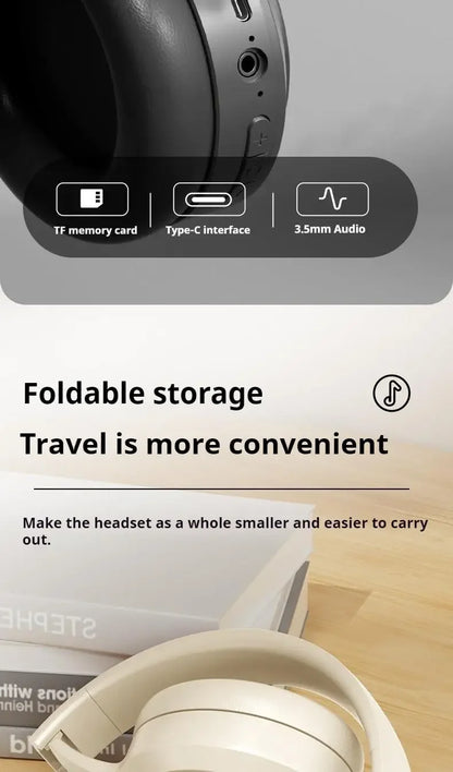 Over-Ear Hi-Fi Stereo M5 Headsets Wireless Bluetooth 5.3 Headphones Sports Gaming Earphones Support TF/AUX Noise Reduction