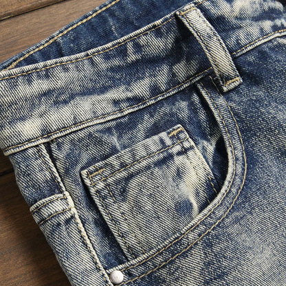 Jean Slim Classique en Denim Rigide – Style Casual Épuré &amp; Confort Toutes Saisons