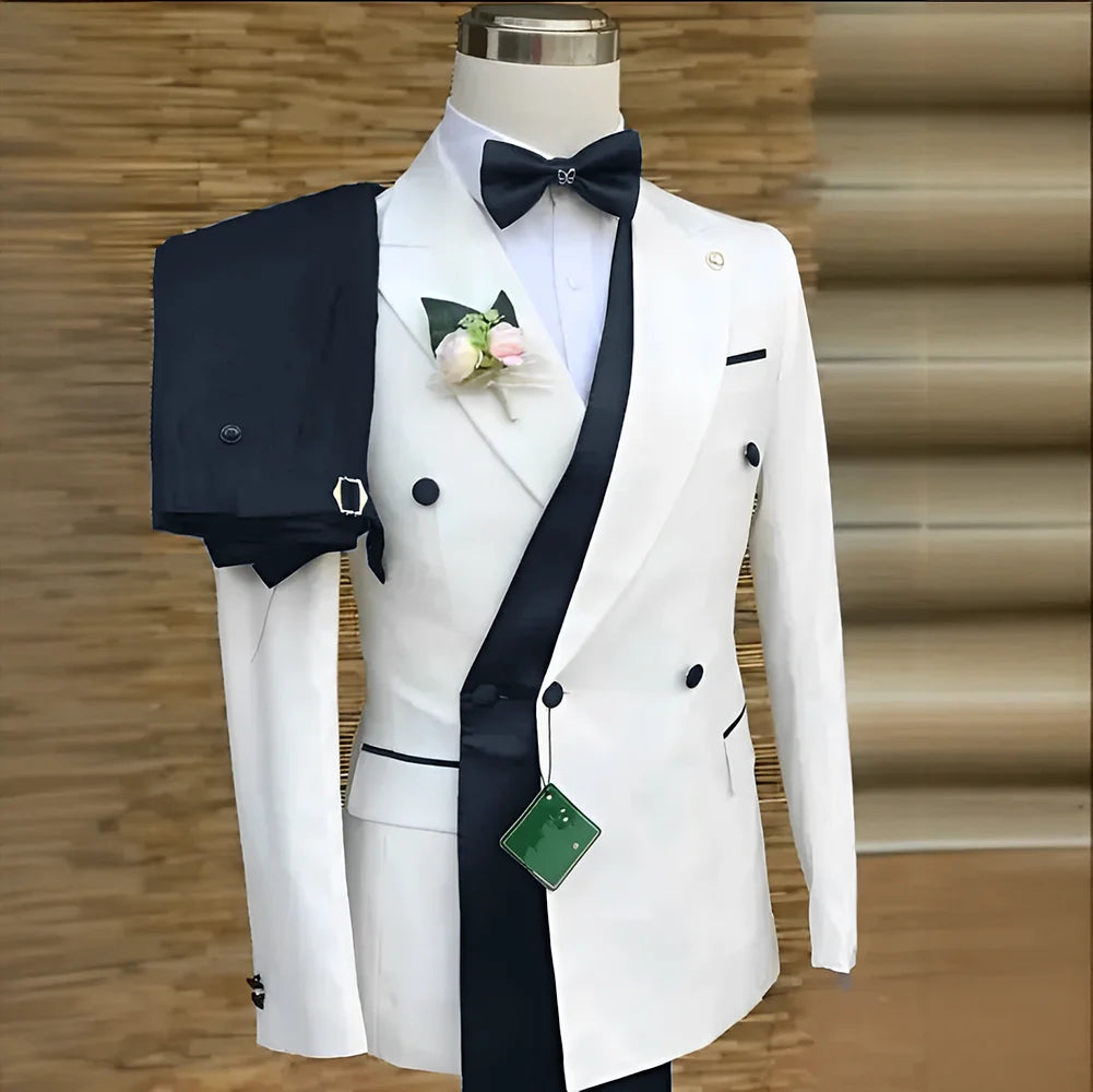 Costume de Mariage Ample Fnoexw – Style Formel, Confort Coton &amp; Braguette à Boutons