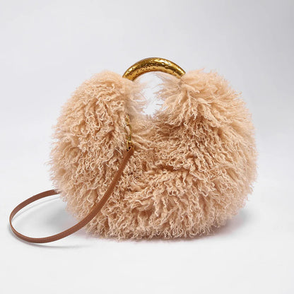 Cabas en Fausse Fourrure – Style Tendance Y2K