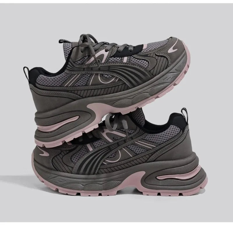 Sneakers Sport-Chic YBQJOO 2026 – Confort Mesh, Semelle Épaisse &amp; Style Colorblock
