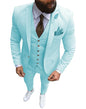New Pink Men's 3 Pieces Suit Formal Business Notch Lapel Slim Fit Tuxedos Best Man Blazer For Wedding(Blazer+Vest+Pants)