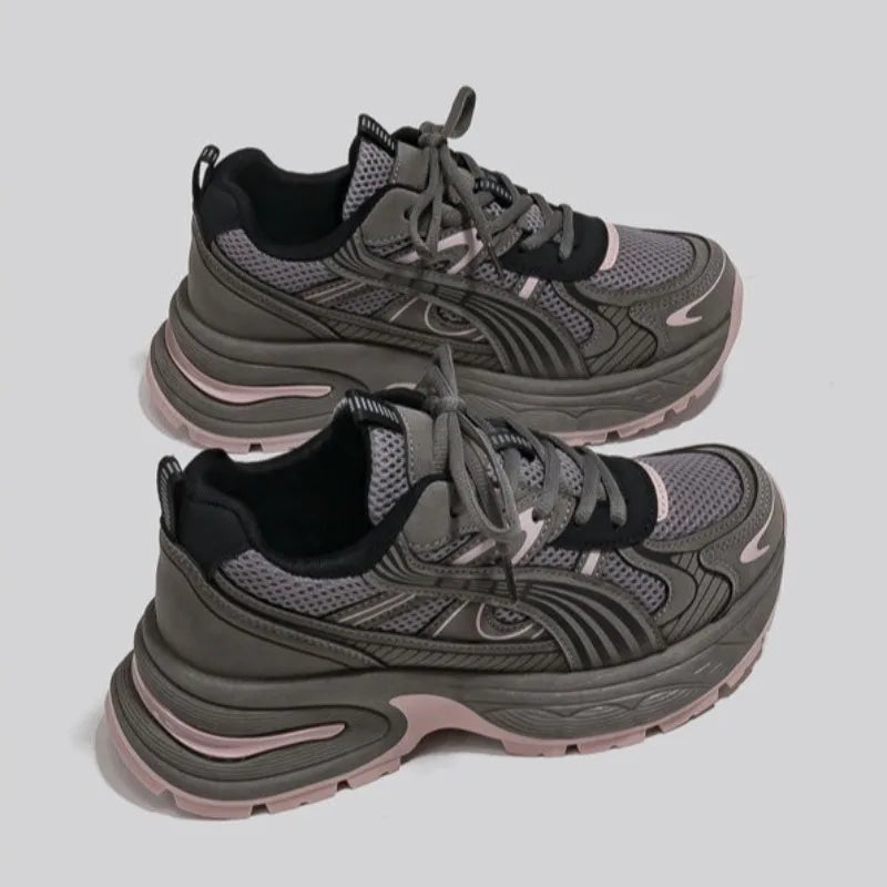 Summer new Retro casual breathable mesh women's shoes fashionable versatile shoes lightweight comfortable women's socks