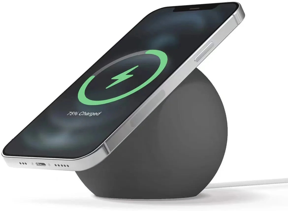 Ball Shape Magnetic Silicone Charging Desk Holder Stand for Magsafe iPhone 16 15 14 13 Macsafe Charger Dock Station Accessories