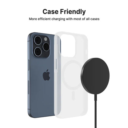 Magnetic Wireless Fast Charger Dual USB Port Mini Charging Pad For iPhone 17 16 15 14 13 12 Pro Max Universal Phone Accessory