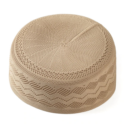 Islamic Man Turban Keffiyeh Turkish Kufi Cap - New Muslim Prayer Hat Jewish Hijab for Men Saudi Arabia Indian Style