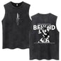 Anime Jujutsu Kaisen Satoru Gojo Vintage Wash Tank Tops Men Women Classic Manga Cotton T Shirt Fashion Loose Sleeveless T-Shirt